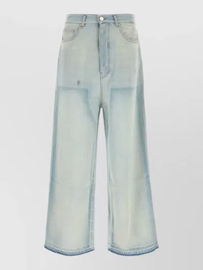 Amiri Denim Jeans Wide Leg Faded Design In Blue