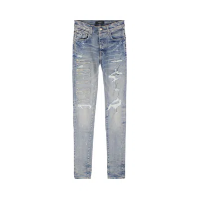 Pre-owned Amiri Denim Logo Appliqué Jean 'clay/indigo' In Blue