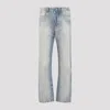 Amiri Stack Distressed Slim-leg Jeans In Antiqueindigo