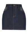 Amiri Ma Quad Monogram-print Skirt In Black