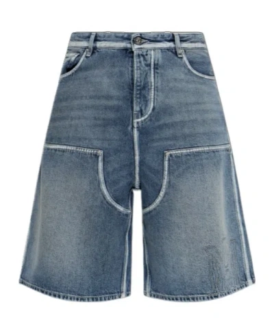 Amiri Denim Shorts With Belt Loops In Blue