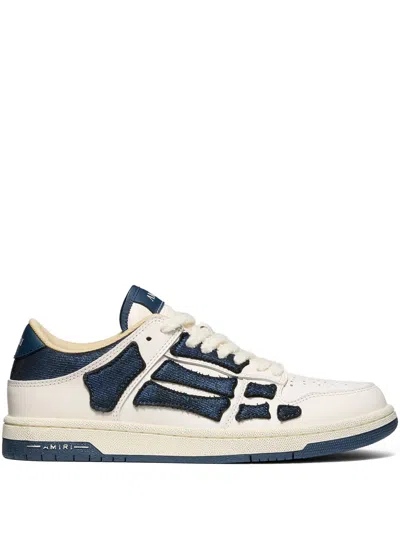 Amiri Denim Skel Top Low Sneakers In Multi