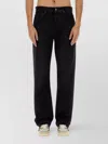 Amiri Denim Straight Leg Jeans With Belt Loops In Black