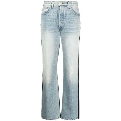 Amiri Stitched Straight Jeans In Blue