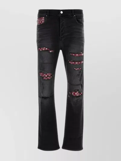 AMIRI Distressed Bandana Slim-Fit Jeans Black Men's - SS21 - US