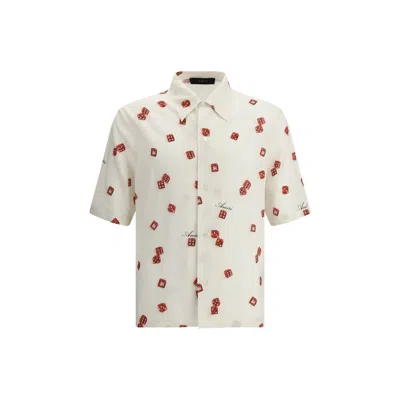 Amiri Dice Bowling Shirt In White