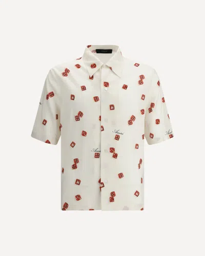 Amiri Dice Bowling Shirt In White