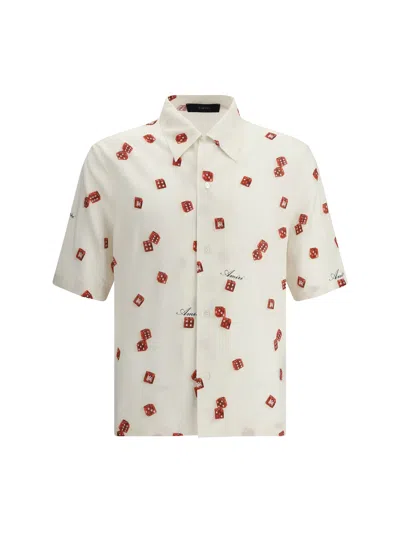 Amiri Dice Bowling Shirt In White