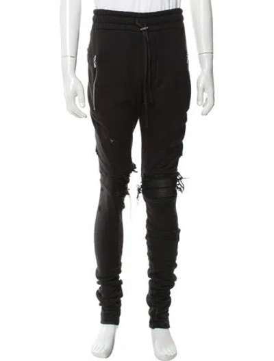Pre-owned Amiri Distressed Accents Lounge Bottoms In Black