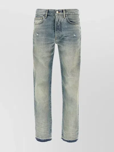 Amiri Distressed Belt Loops Five-pocket Jeans In Gray
