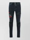Amiri Casual Trousers With Five Pockets And Embroidery In Black