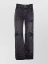 Amiri Distressed Denim Trousers With Faded Detailing