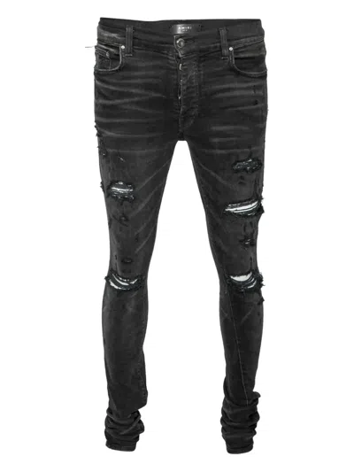 Pre-owned Amiri Distressed Detailing Jeans In Black