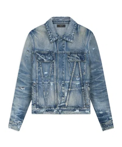 AMIRI DISTRESSED-EFFECT DENIM JACKET