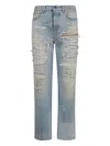 Amiri Distressed-effect Denim Jeans In Blue