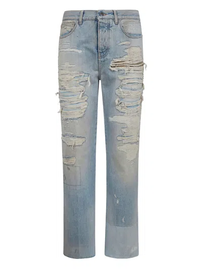 AMIRI DISTRESSED-EFFECT DENIM JEANS