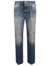 Amiri Distressed Effect Five-pocket Jeans With Belt Loops And Button Closure In Blue