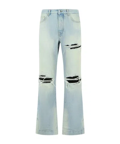 AMIRI DISTRESSED-EFFECT FLARED JEANS