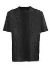 Amiri Shotgun Logo-print Distressed T-shirt In Black