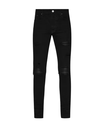 Amiri Distressed-finish Ripped Skinny Jeans In Black