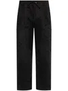 Amiri Ma Shotgun Embroidered Straight Sweatpant In Black