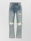 Amiri Distressed Five-pocket Denim Trousers In Blue
