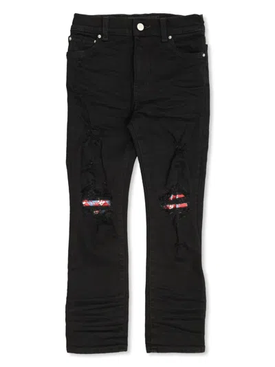 Amiri Kids' Distressed Jeans In Black