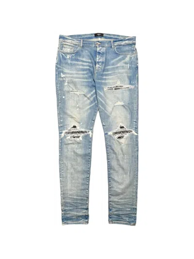 Amiri Distressed Jeans In Blue