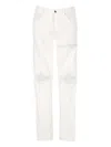 Amiri Denim Trousers With Belt Loops In White