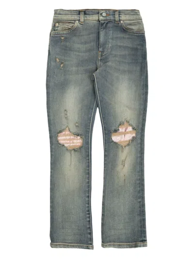Amiri Distressed Light-wash Jeans