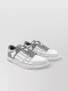 Amiri Distressed Low Top Sneakers With Skeleton Detail In Gray