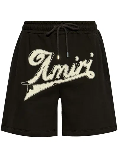 Amiri Distressed Mini Sweatshorts For Men In Black