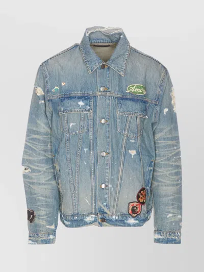 AMIRI DISTRESSED PEGASUS PATCH JACKET