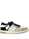 Amiri Skel Top Low Panelled Suede Sneakers In Black