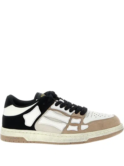 AMIRI DISTRESSED SKEL LEATHER SNEAKERS