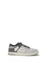 Amiri Distressed Low Top Sneakers With Skeleton Detail In Gray