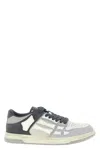 Amiri Distressed Low Top Sneakers With Skeleton Detail In Gray