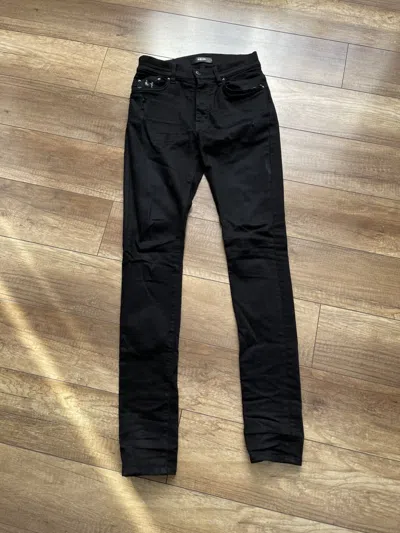 Pre-owned Amiri Distressed Skinny Denim Jeans In Black