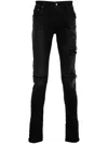 Amiri Distressed Skinny Jeans In Black