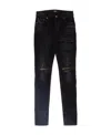 Amiri Distressed Skinny Jeans In Black