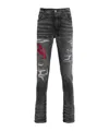 Amiri Distressed Skinny Jeans In Black