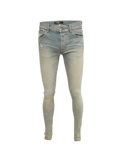 Pre-owned Amiri Distressed Skinny Jeans In Blue