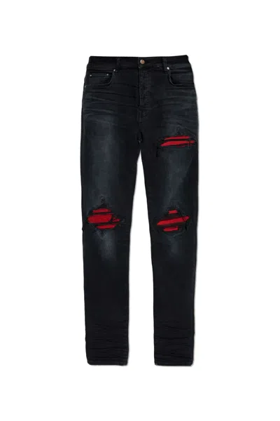 Amiri Distressed Slim-fit Jeans In Black