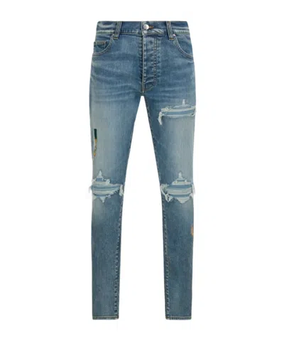 Amiri Distressed Slim Jeans In Blue