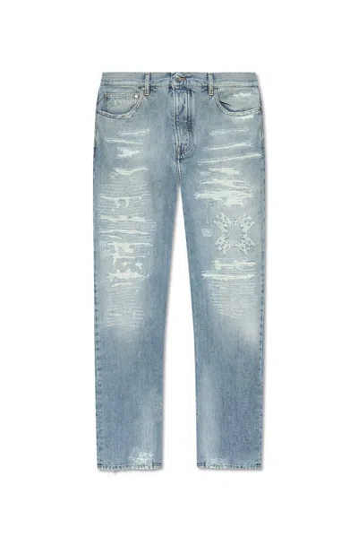 Amiri Distressed-effect Jeans In Blue