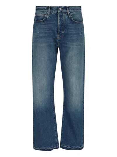 Amiri Distressed Straight Jeans - Blue