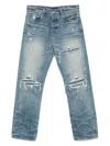 Amiri Jeans With Rips Honeycomb Indigo Men
