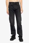 Amiri Straight Trousers With Five Pockets And Belt Loops In Black