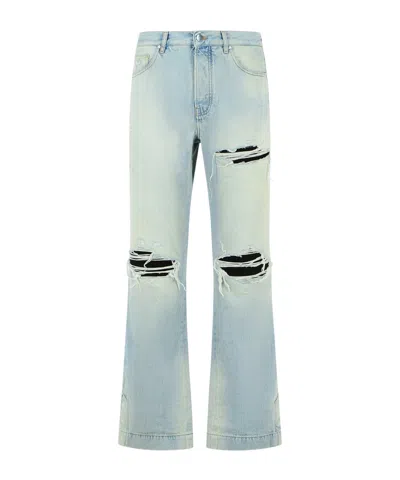 AMIRI AMIRI DISTRESSED STRAIGHT-LEG JEANS