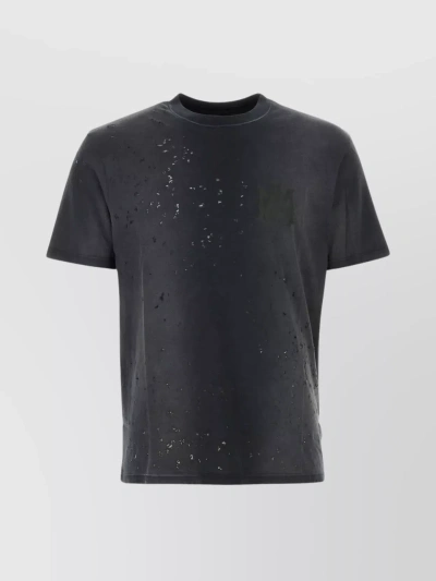 Amiri Shotgun Logo-print Distressed T-shirt In Black